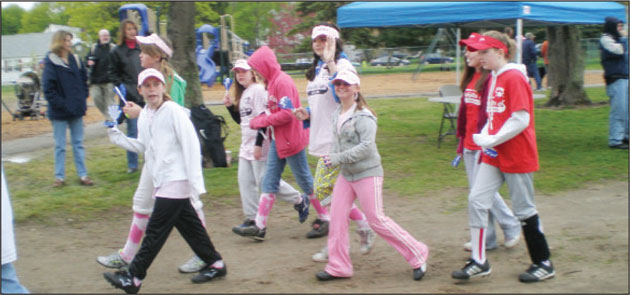 Team Parade arrives at Lees Pond.