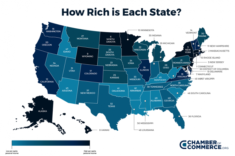 FIVE RICHEST STATES IN AMERICA 2020 My Backyard News