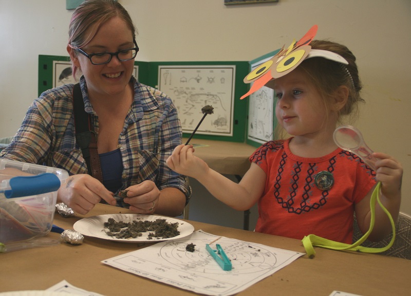 E AUDUBON Avery Bouvier dissects an owl pellet